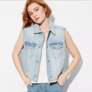 Denim Sleeveless Vest